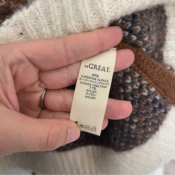 The Great. the Estate Plaid Alpaca Cardigan Sweater - Picture 4 of 6